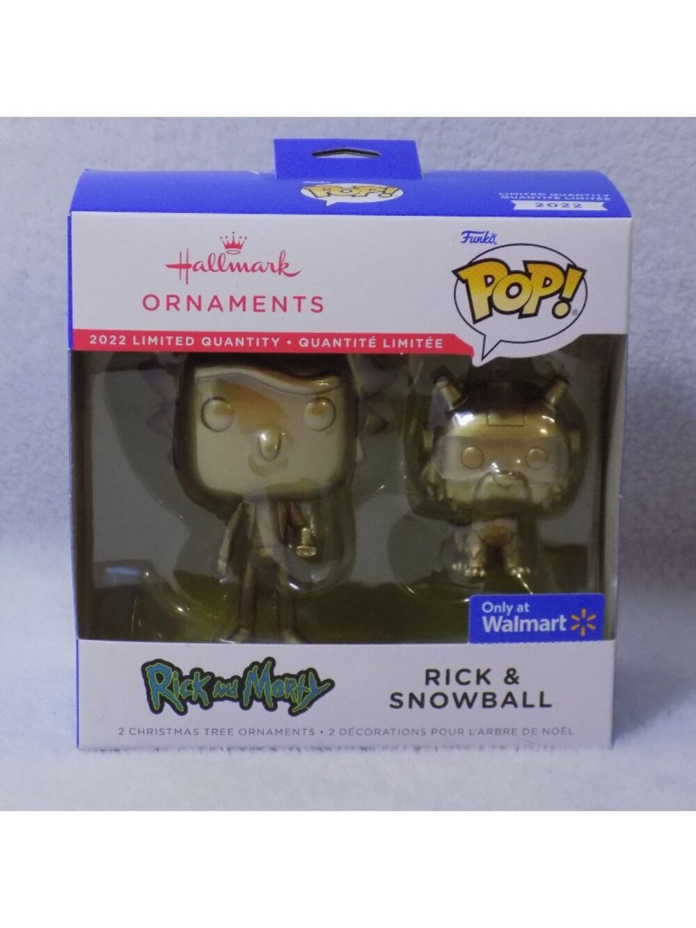 Funko POP! Rick and Morty - RICK & SNOWBALL Hallmark Christmas Ornament (Gold)